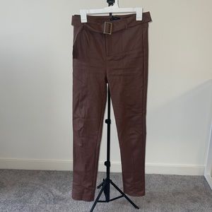 New brown leather Fashion Nova pants